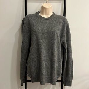 Hackett London Men's Lambswool Gray Pullover Sweater Round Neck Size M